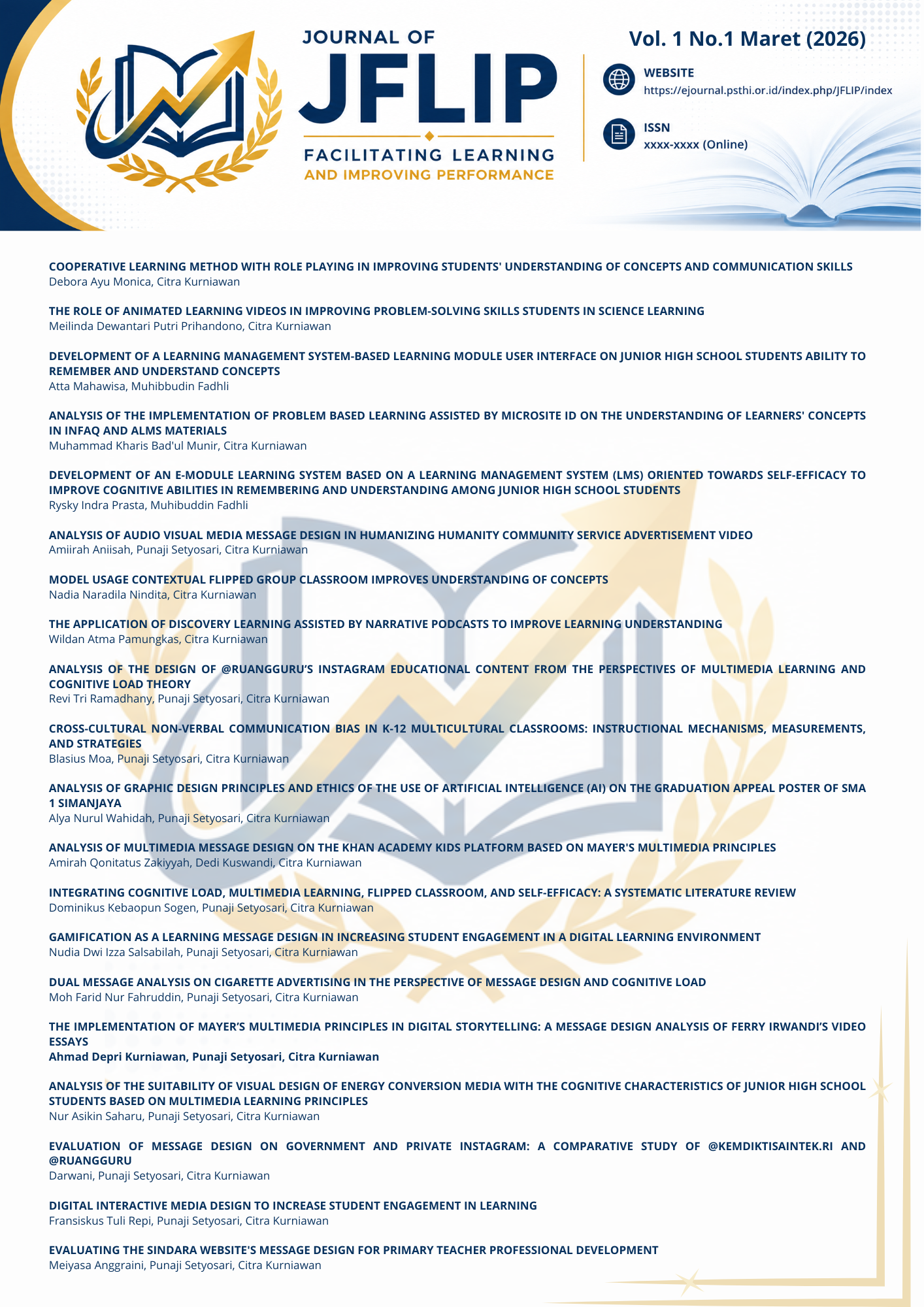 					View Vol. 1 No. 1 (2026): March
				
